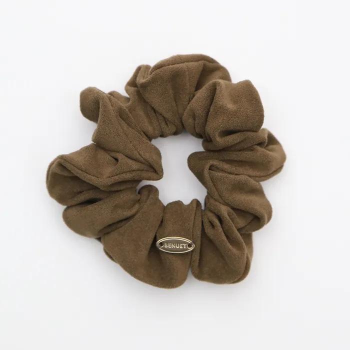 Suede Scrunchie_Brown