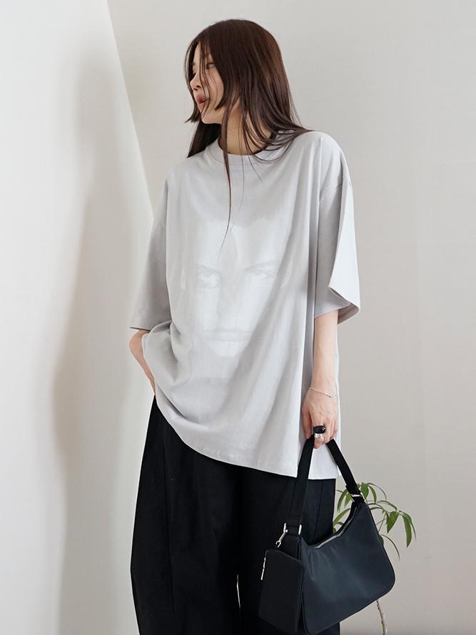 (2color)Rebel boxy tee_챠콜빠른출고