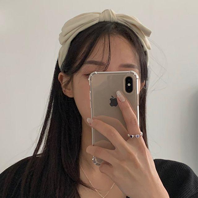 보보앤코 신상 제니 스웨이드 리본 머리띠 (2color)