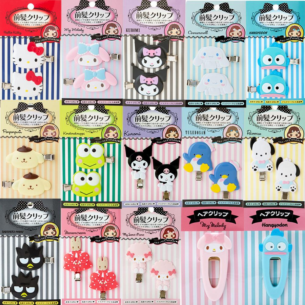 산리오 헤어핀 앞머리핀 집게핀 머리 삔 쿠로미 마이멜로디 헬로키티 폼폼푸린 포차코 한교동