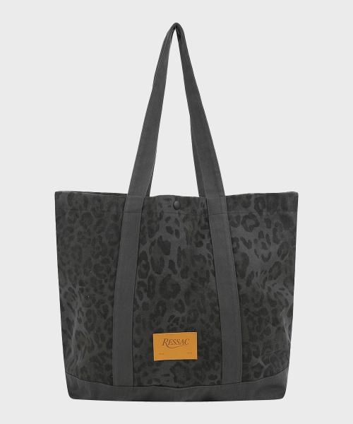 어반 레오파드 바이오 트윌 토트백 차콜
