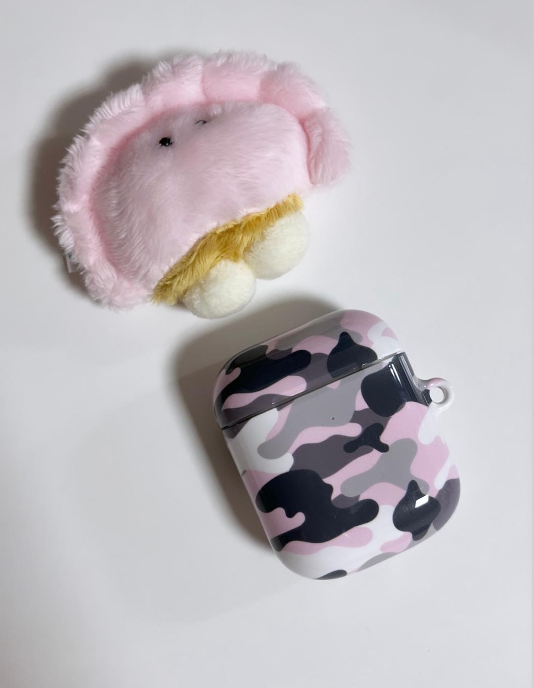 블랙 핑크 카모 에어팟 케이스
