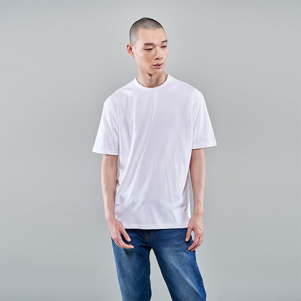 (유핑 블랙라벨) 세미오버핏 크루넥 티셔츠 (기본형)