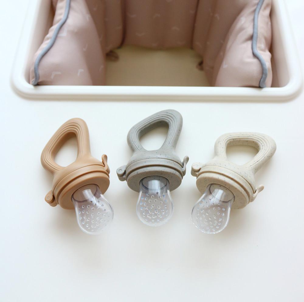 베베킷 아기 과즙망 치발기 과일망 이유식준비물 6개월과일 M,L 실리콘과즙망 세트 : 베베킷