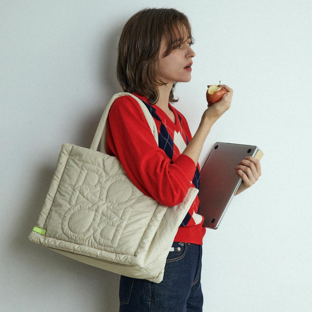 랩탑 쇼퍼 / 아이보리