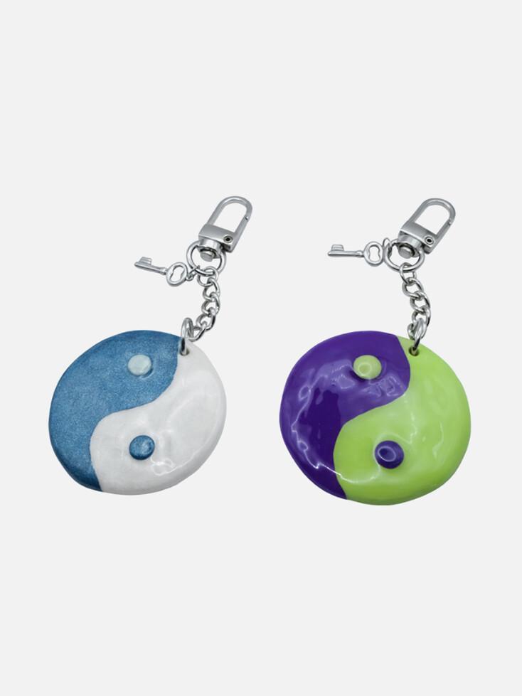 yin yang mirror key ring
