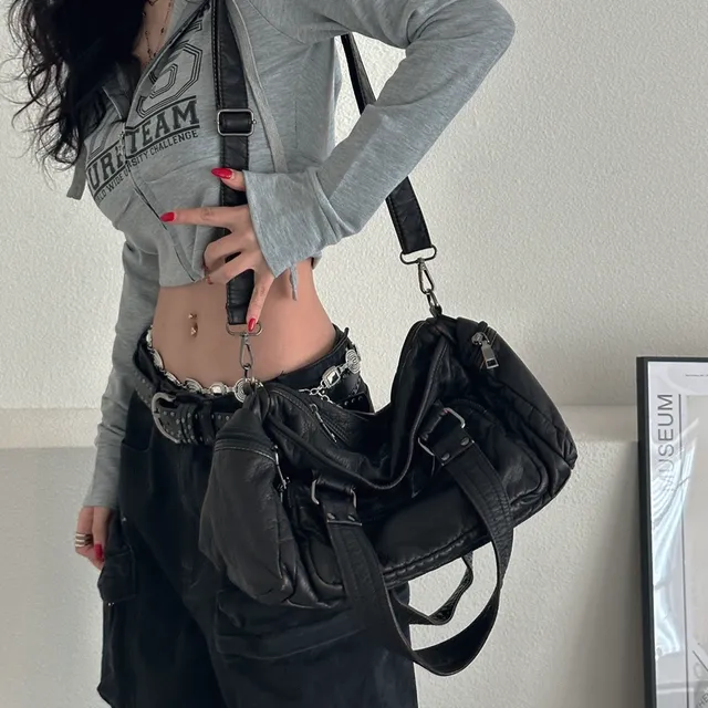 빈티지 카고 토트 숄더백