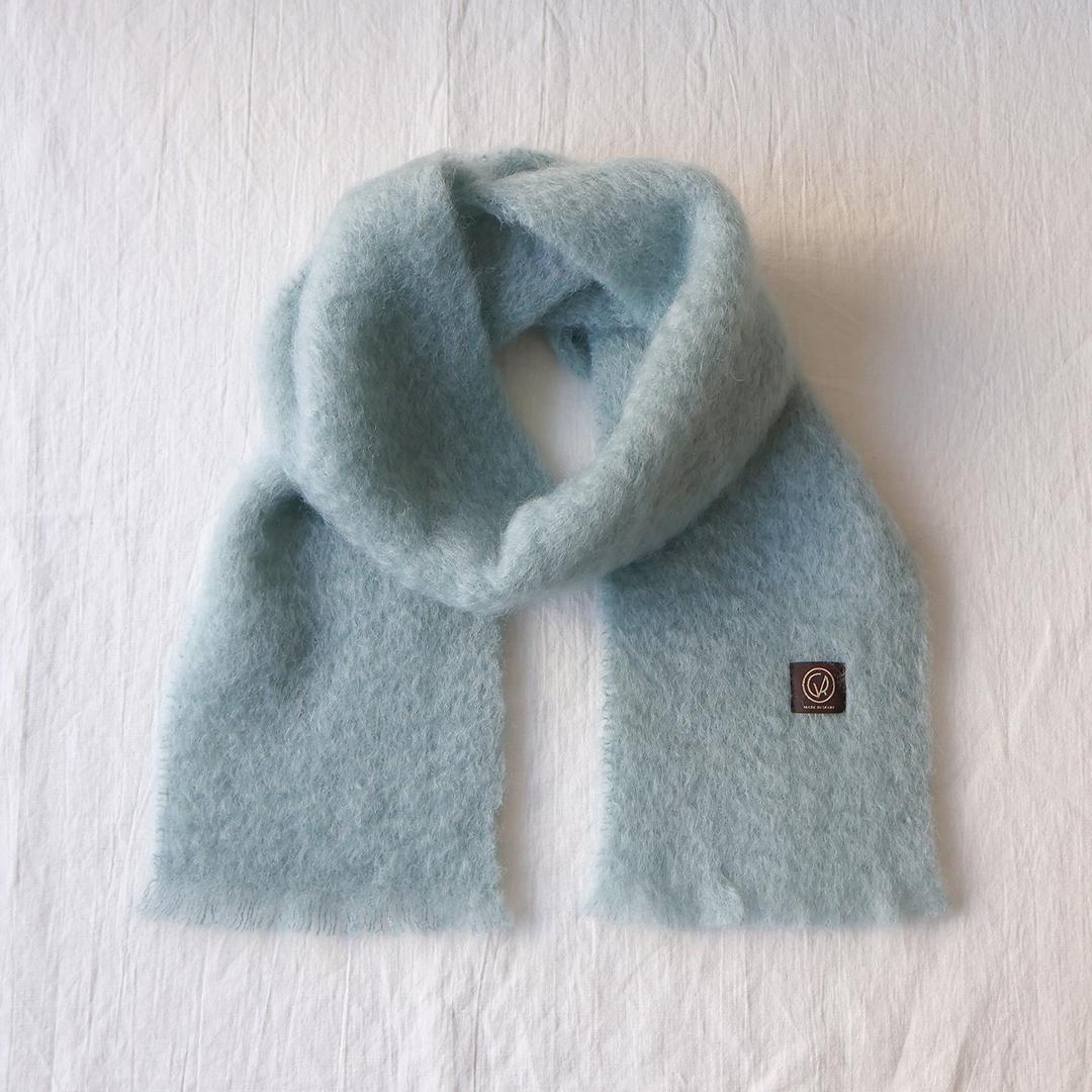 EZCAREY 모헤어 머플러 - Sage blue - S