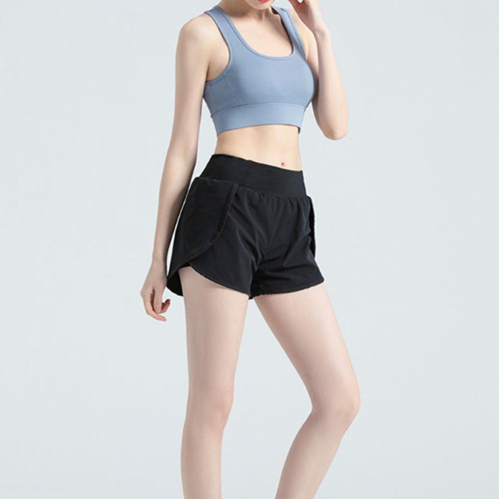 요가반바지 여성 트레이닝 트임 숏팬츠 헬스 피트니스 핸드폰 주머니