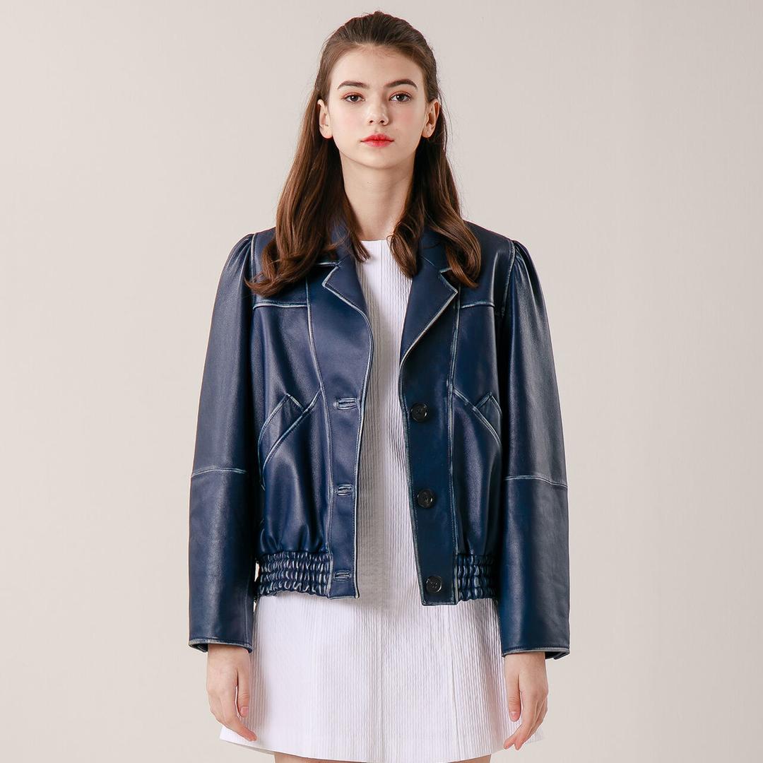 LAMBSKIN TAILOR RIDER JACKET-BL