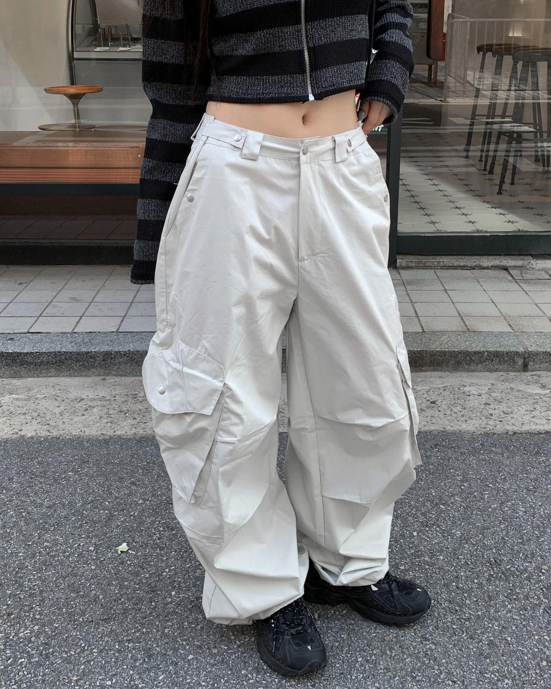 Snap maxi cargo pants