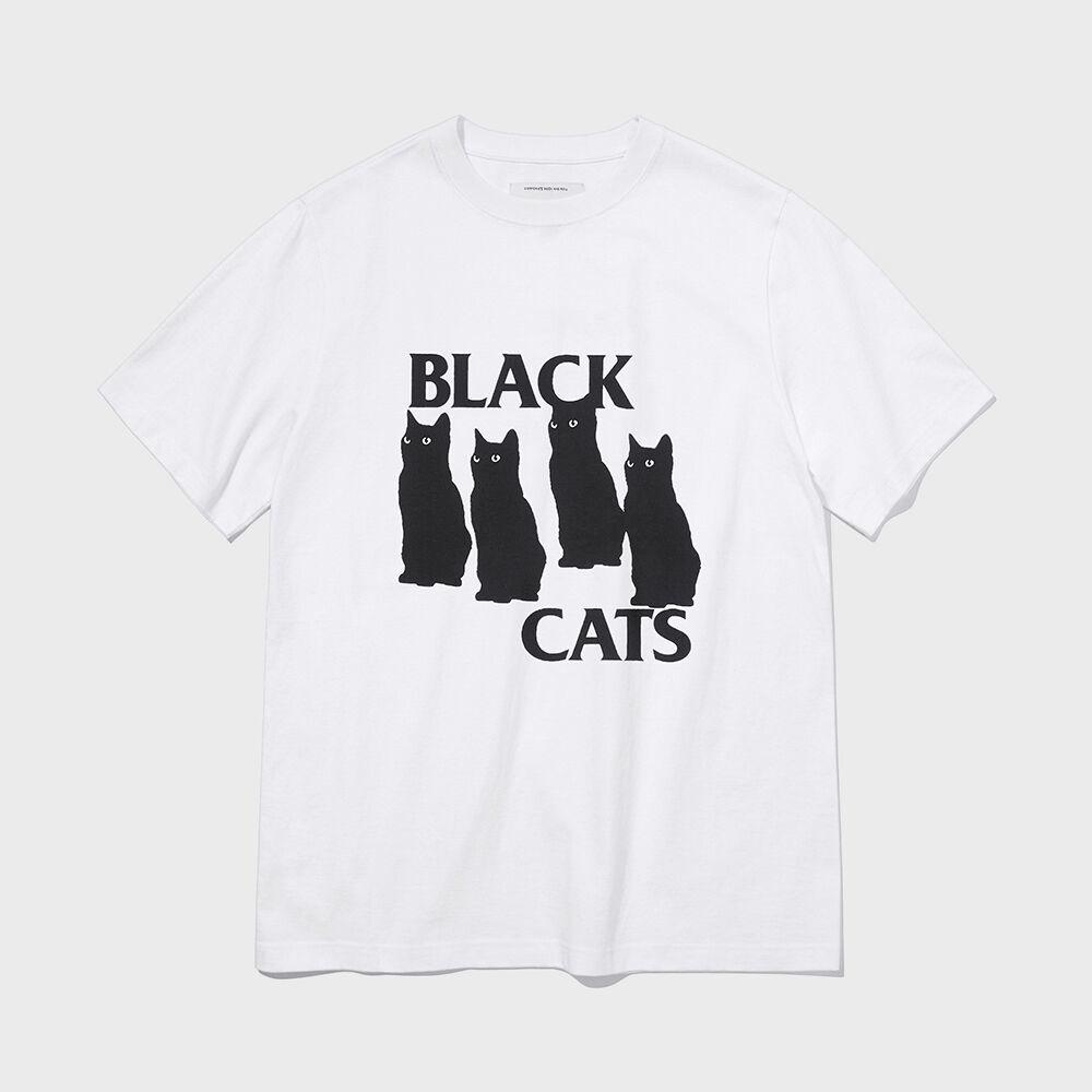 BLACK CAT TEE [WHITE]