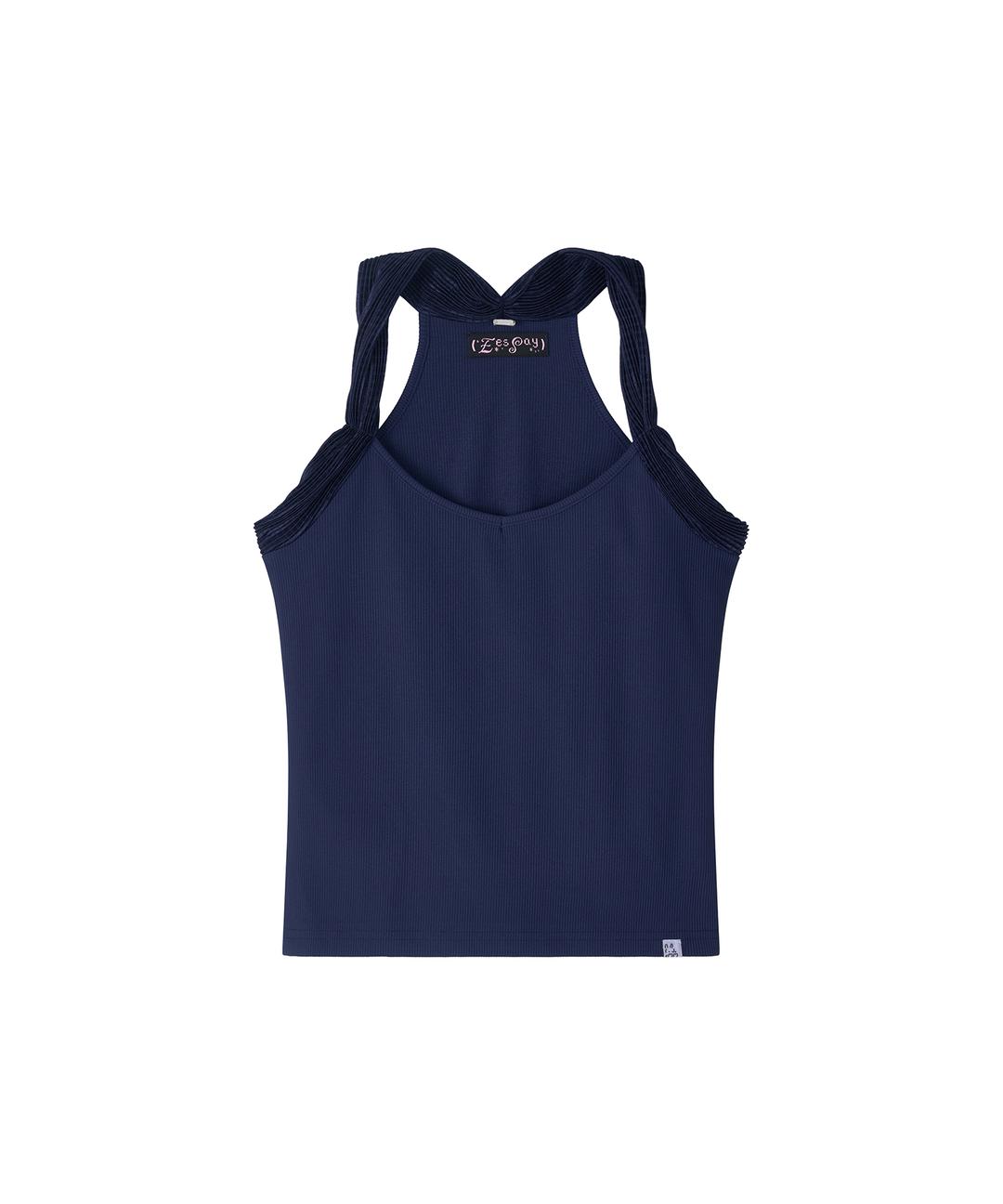 CHU ~  SLEEVELESS TOP - NAVY