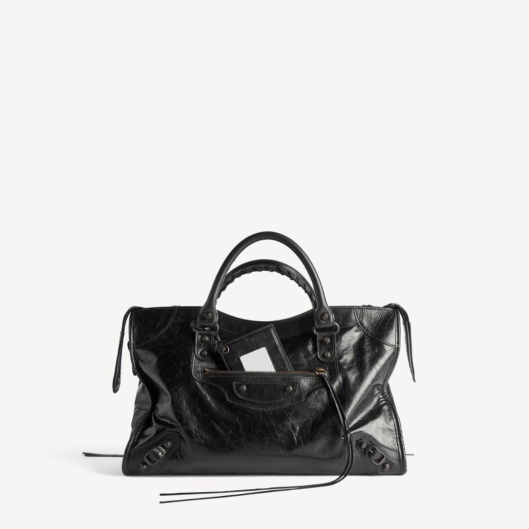 여성 르 시티 백 미디엄 블랙