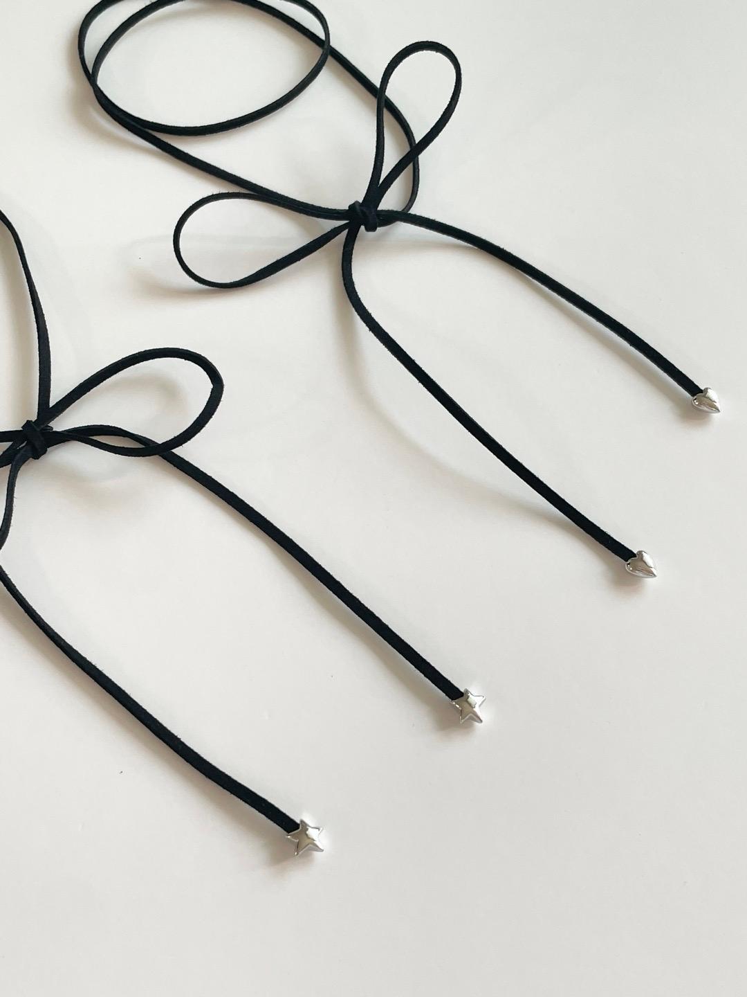 별 스타 하트 포인트 끈 초커 목걸이 (2 type)