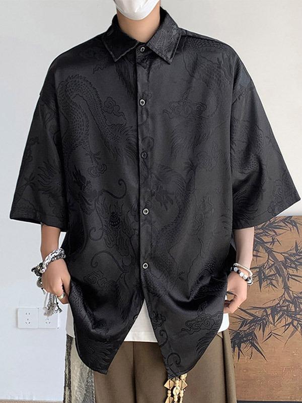 드라켄 세미오버핏 반팔 셔츠