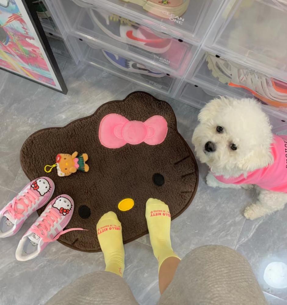 태닝 헬로키티 발매트 하와이 헬로키티 화장실  가정용 바닥매트 커펫 러그