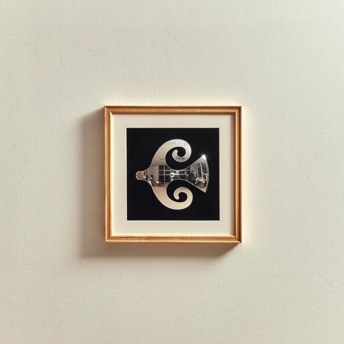 bird mirror SQUARE (natural)