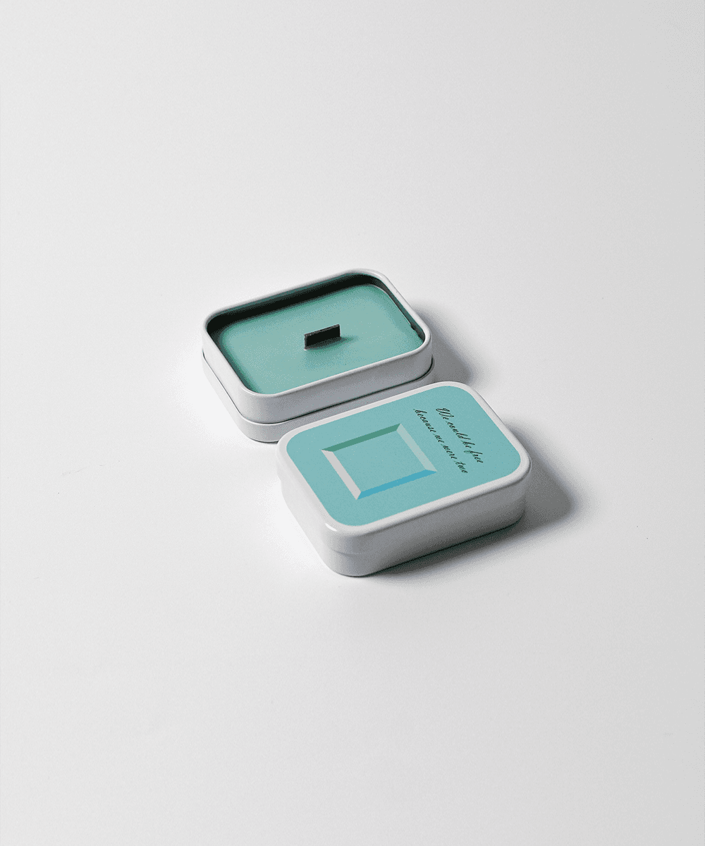 WE WERE TWO TIN CASE CANDLE