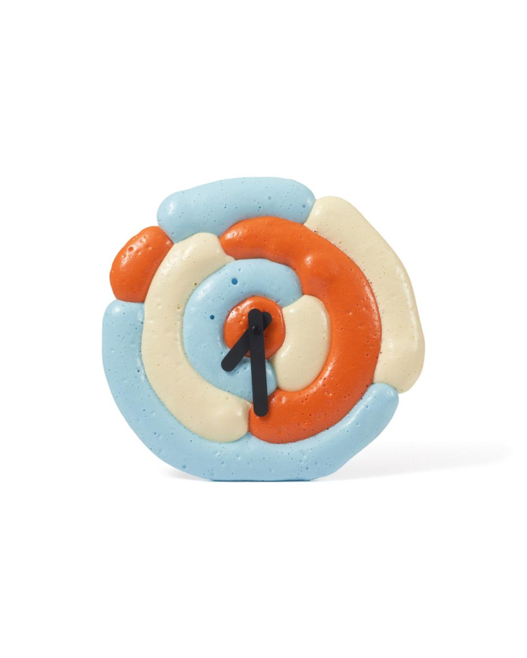 Patch clock - orange, light yellow, light blue