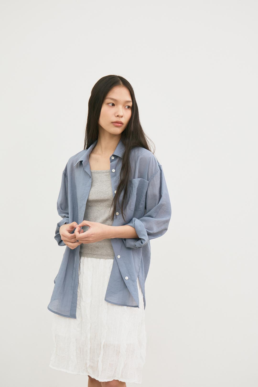 Rit Sheer Shirt (Ash Blue)