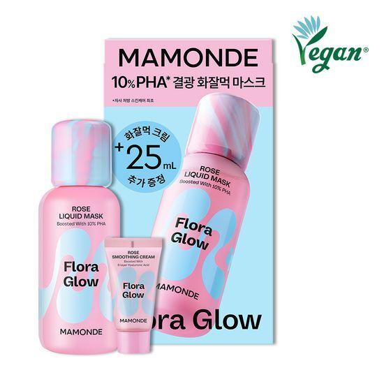 [NEW기획] 마몽드 플로라 글로우 로즈 리퀴드 마스크 80ml 기획 (+크림 25ml 증정)