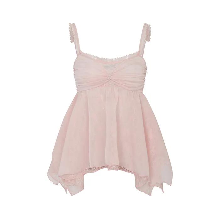 ROSE SHIRRING TOP pink