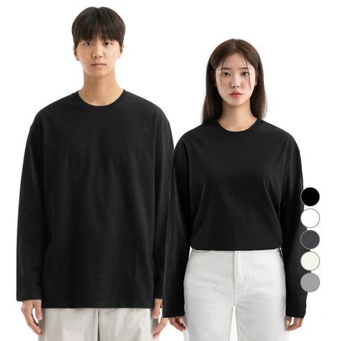 네이븐 20수 루즈핏 긴팔티 NAB8T1, 2XL, 블랙