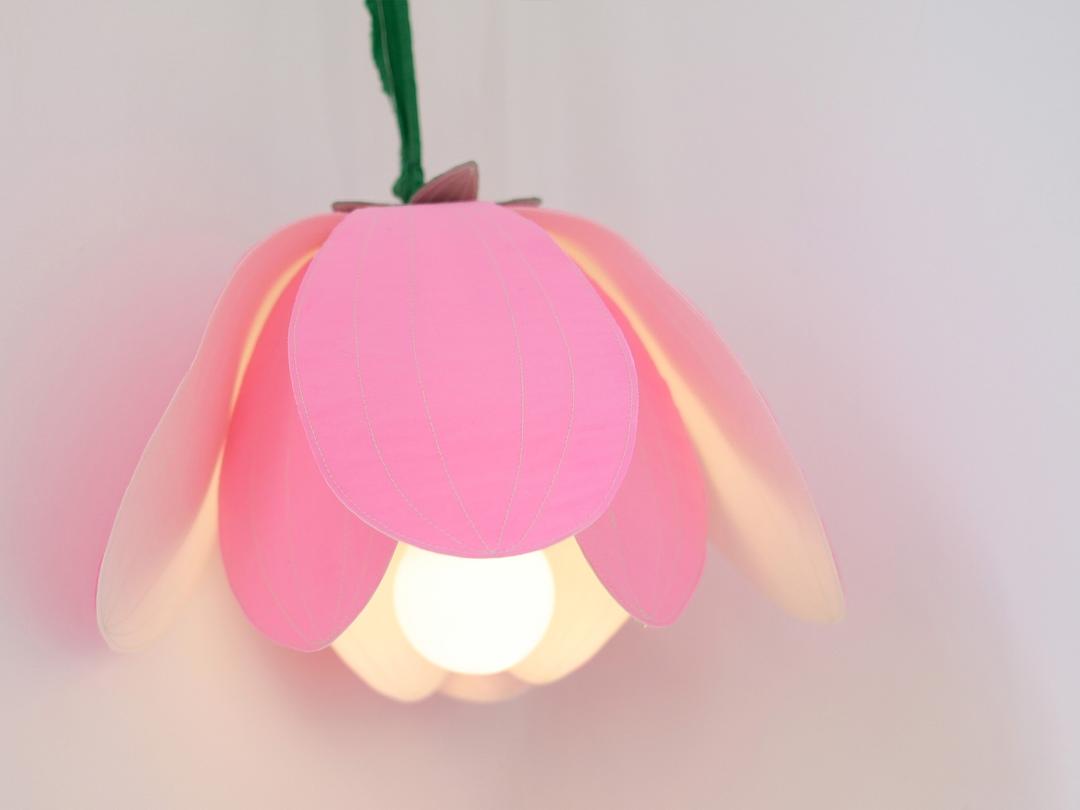 패브릭 플라워 조명 - 튤립 pink