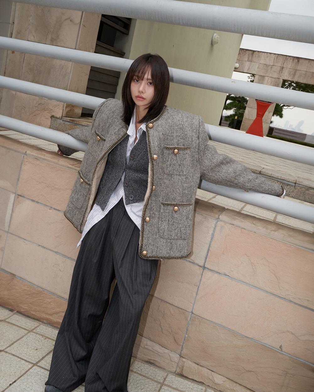 24FW over handmade chaining jacket