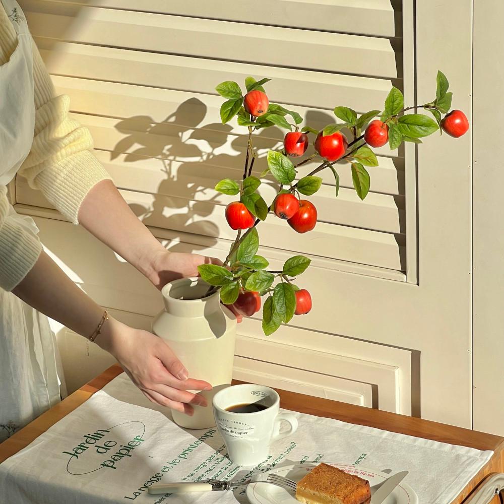 페이퍼가든 애플 트리 조화 미니 사과 나무 가지 열매 화분 인테리어 원룸 매장 감성 장식