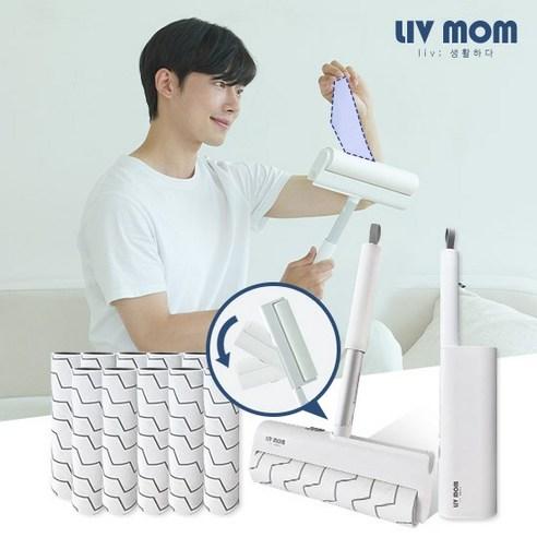 리브맘 매직핸들 테이프클리너 돌돌이 본품/밀대봉/세트, 04.리필 3개, 1개