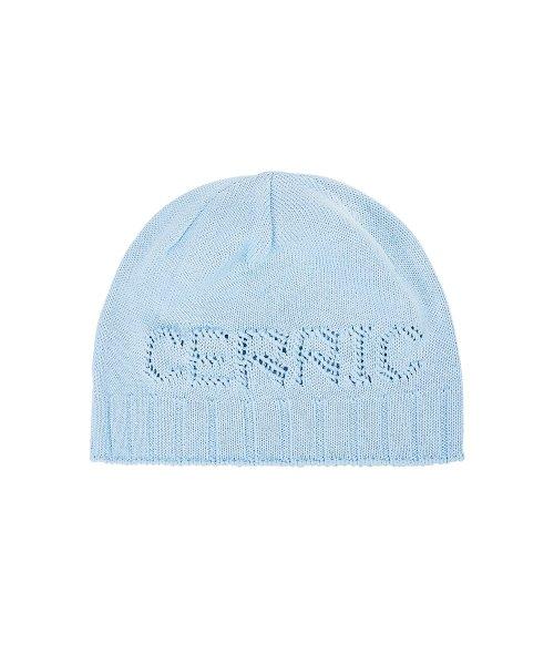 LOGO RIBBED BEANIE / SKY BLUE