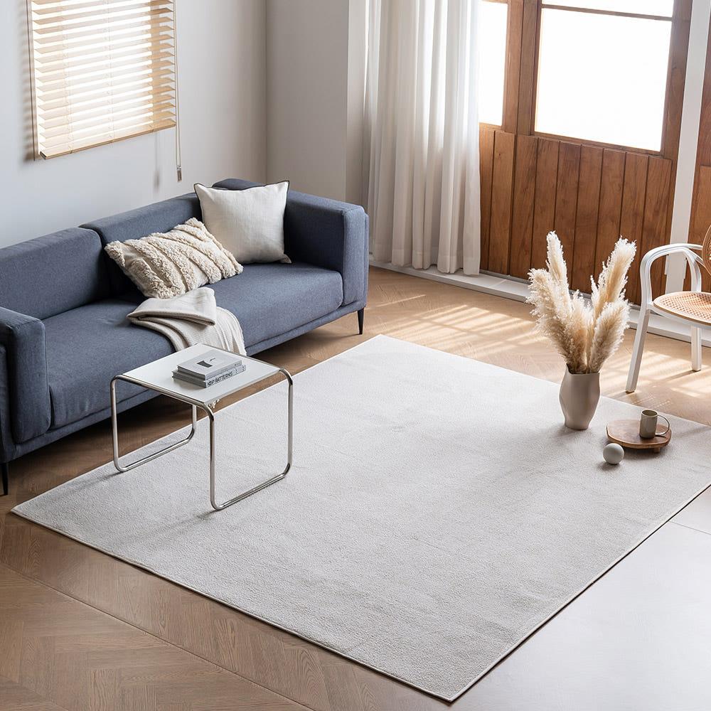 거실러그 대형 카페트 단모 워셔블 물세탁 사계절 먼지없는 주문제작가능 그레이 200x300