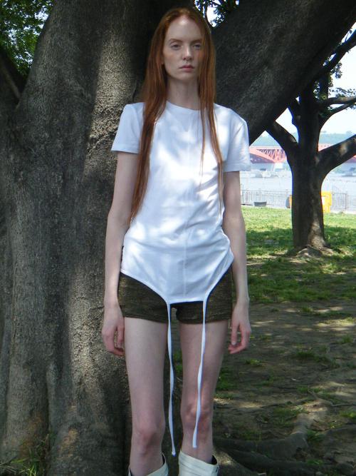 BOTH SIDE STRING TOP / WHITE