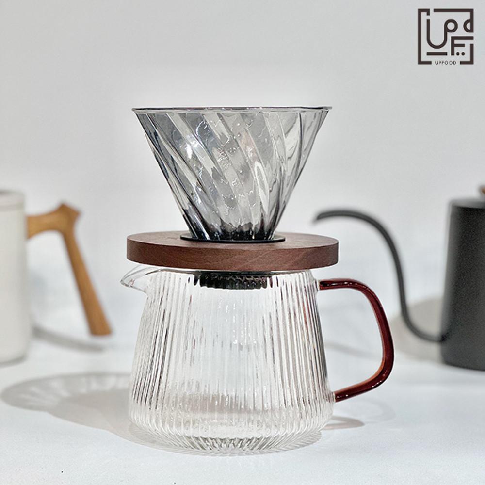 우드 캠핑 핸드드립세트 커피드리퍼 블랙월넛 세트