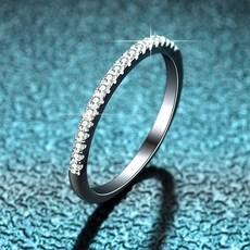 [GRA인증서/엑설런트컷팅/D-Color] 루이뱅 모이사나이트 다이아 솔리테어 심플 레이어드 반지