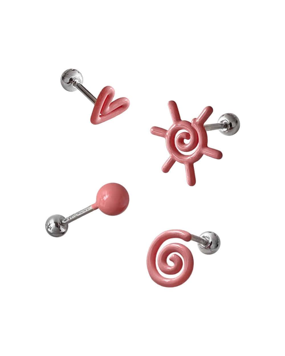Fruit doodle piercing (Peach)