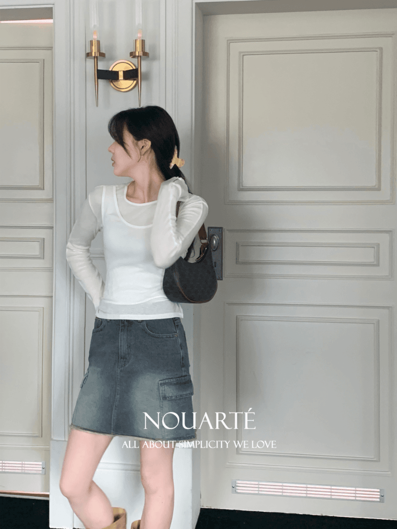 [NouArté] 소르테 텐셀 소프트 레이어드 탑 (아이보리, 블랙) *4차 REORDER* 당일 발송