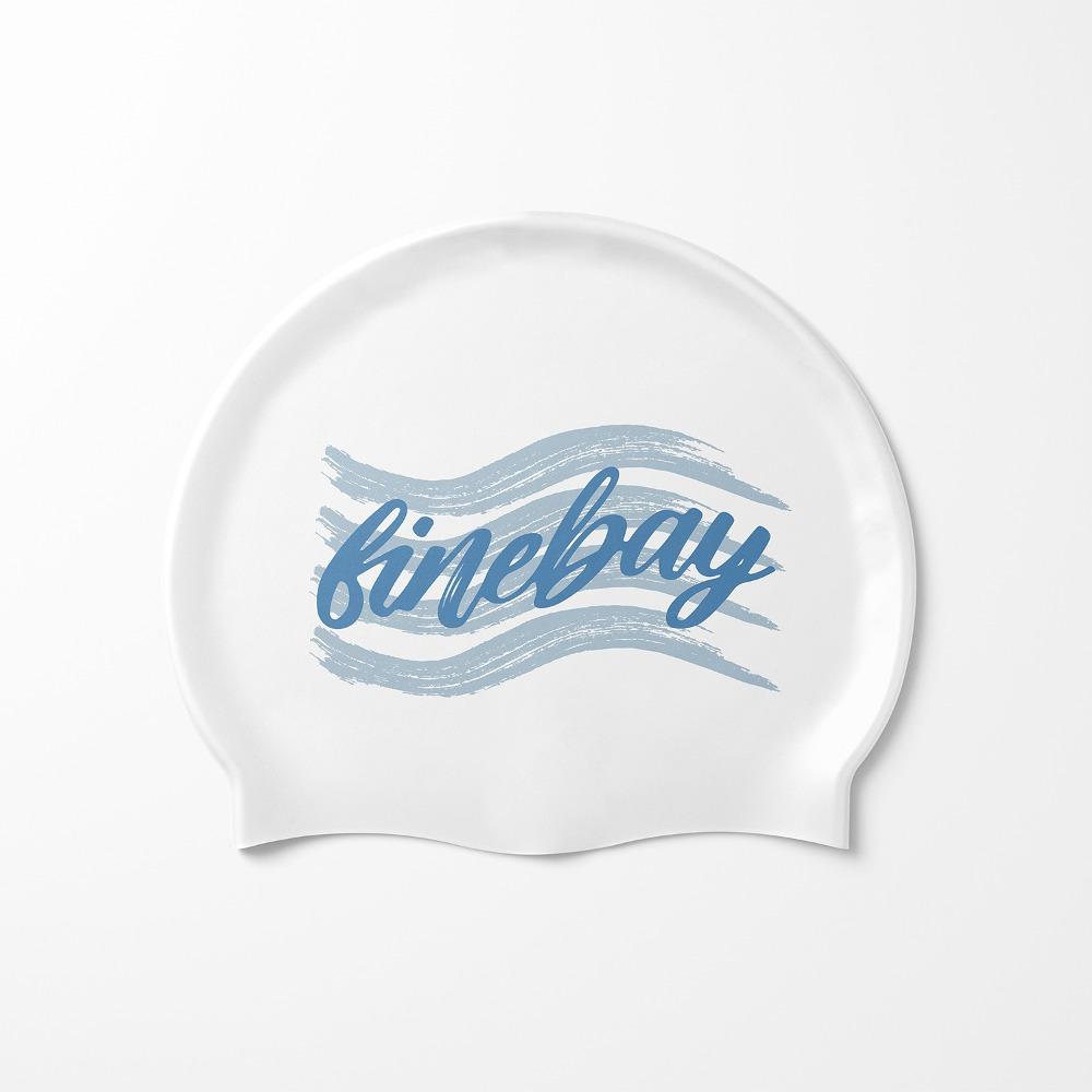 Fine Bay Waves Blue Silicone Cap