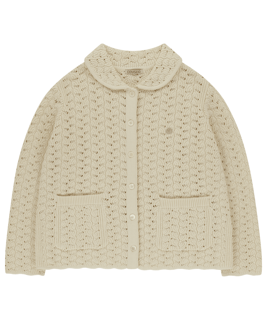 WAVE KNIT CARDIGAN IVORY
