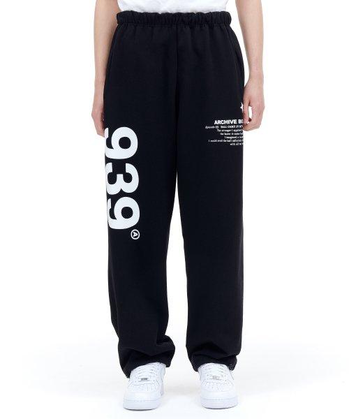 939 LOGO SWEAT PANTS (BLACK)