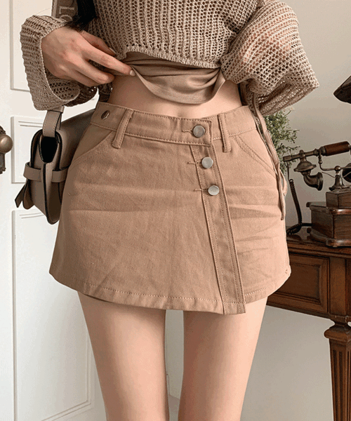 치티 랩 치마 바지