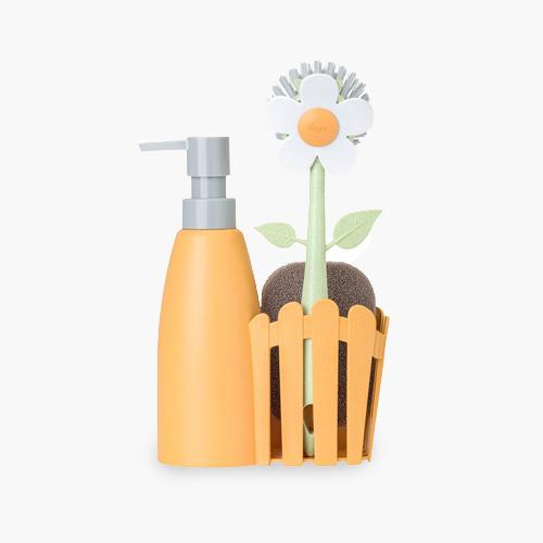 Liquid Soap Dispenser Sink Side Set Orange