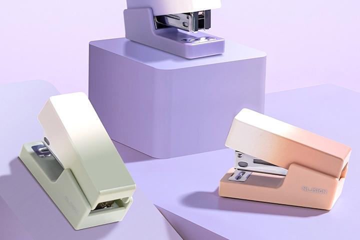 3colors 그라데이션 미니 스테이플러 휴대용 스템플러 문구 오피스