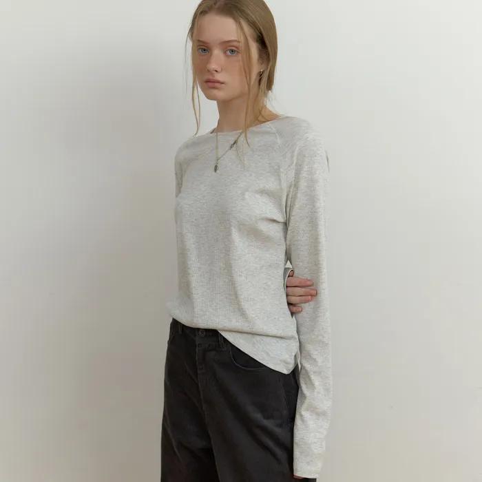 Raglan sleeve t-shirt (melange gray)