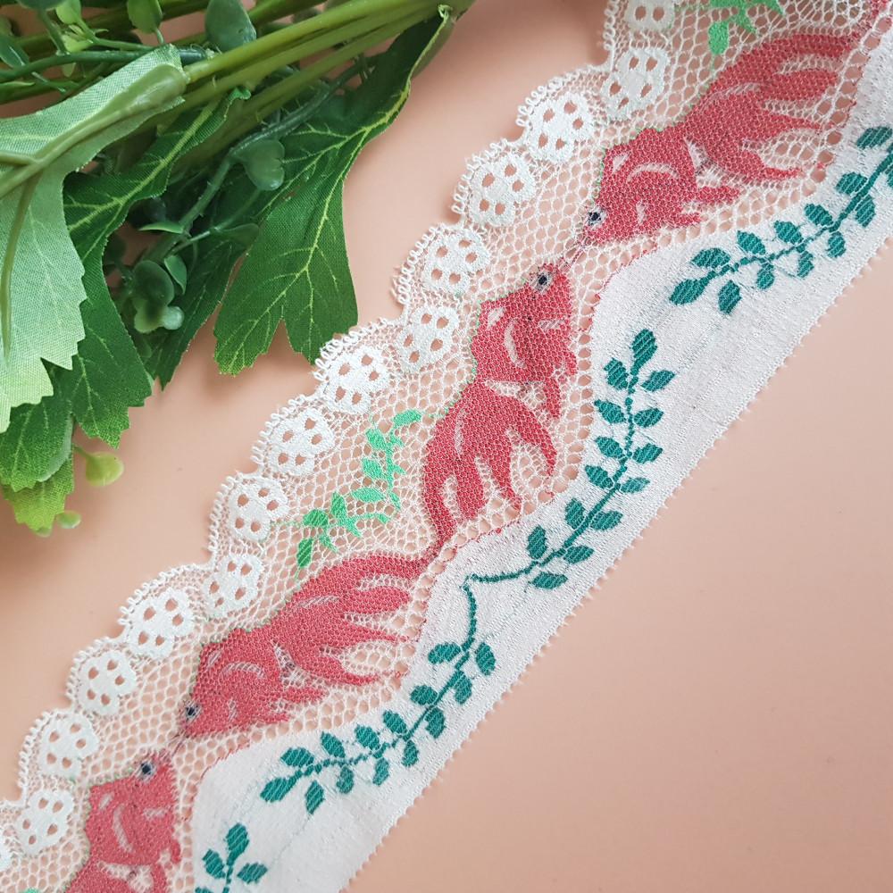 dklace 물고기 스판레이스 (6cm) 선염 독특 패턴