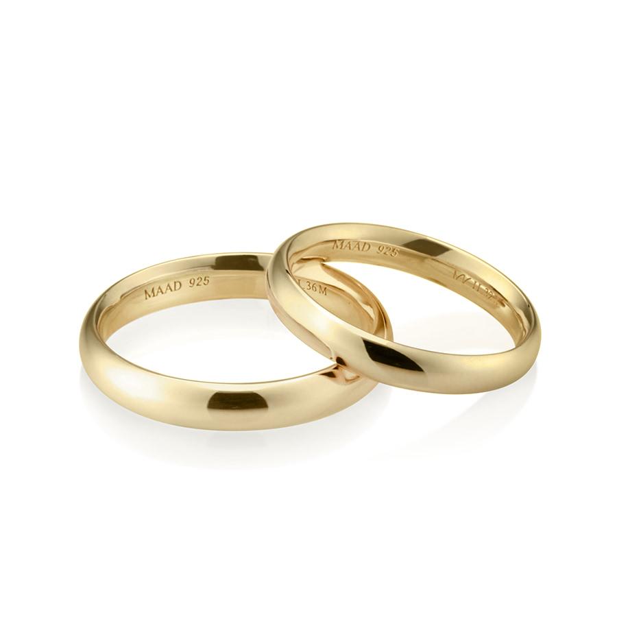 MR-II 오벌밴드 커플링 3.6mm+3.2mm (중+소) 14k | 심플한 결혼반지 커플링 추천 브랜드 | 메드스튜디오