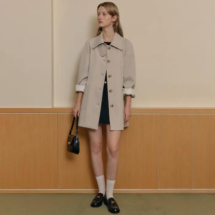 니키 하프 트렌치 코트 / NICKY HALF TRENCH COAT_2colors