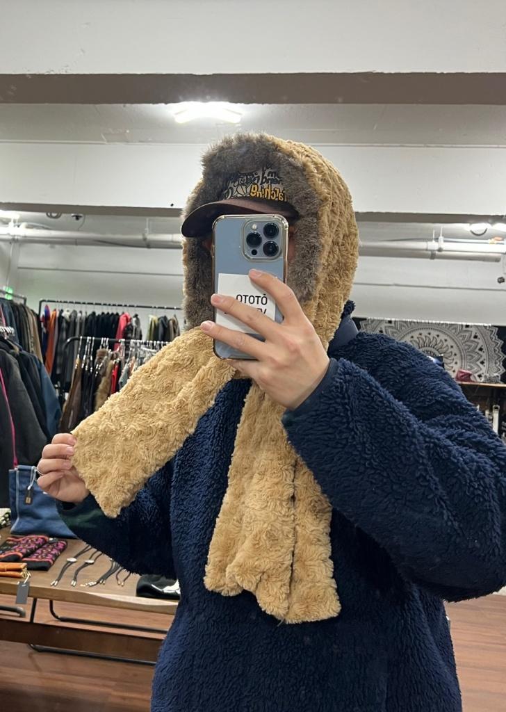 vintage hoodie muffler